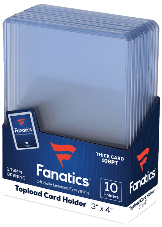 Fanatics 108pt 3x4 Top Loader (10ct)